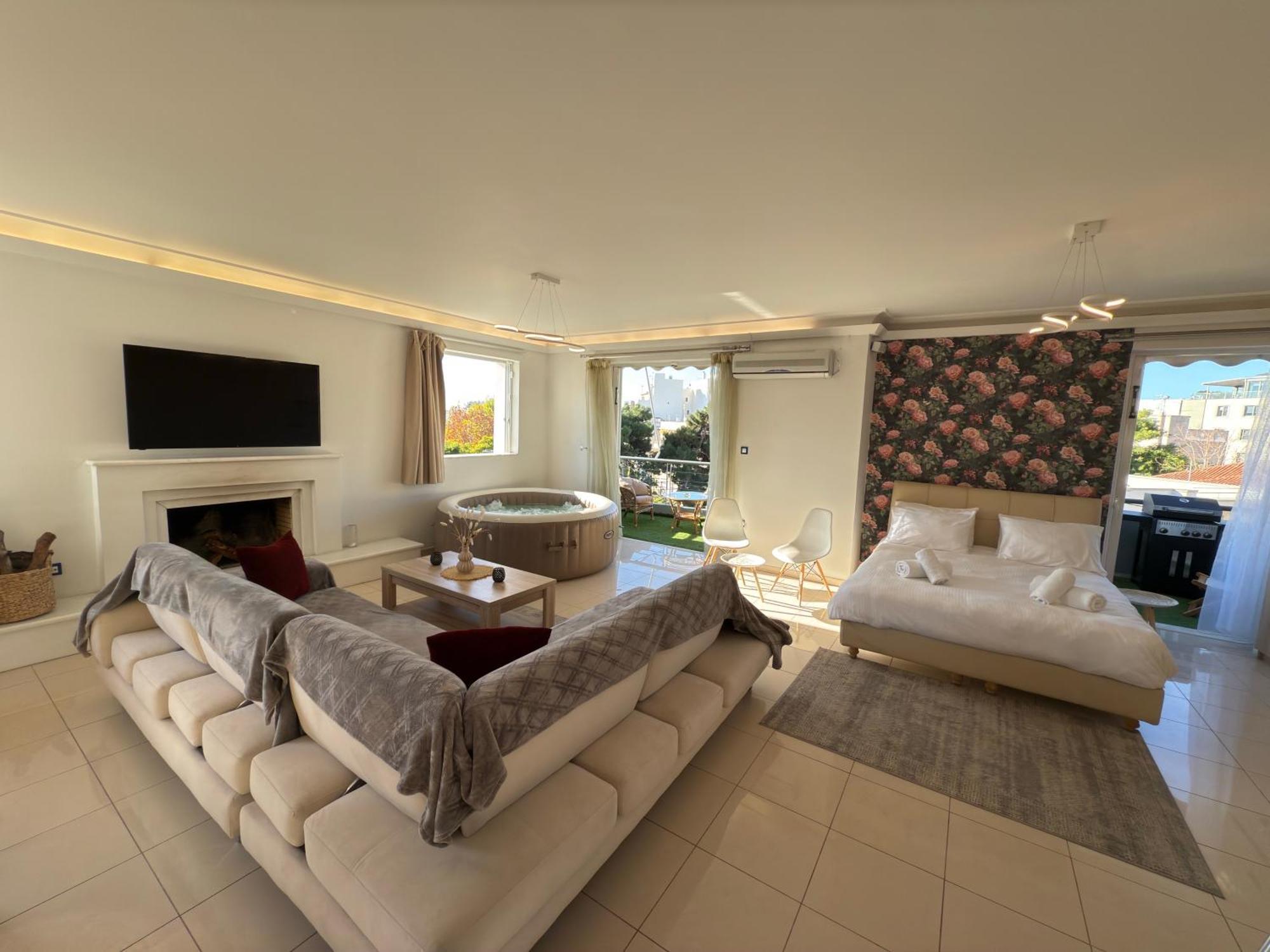 Sunny Home Private Jacuzzi Hydromassage Acropolis & Lycabettus Far View Parking 300M Metro Peristeri Афины Экстерьер фото